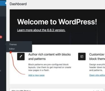 footer editor in WordPress